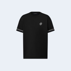 루이비통 쇼트 슬리브드 코튼 크루넥 티셔츠 1AFQSH