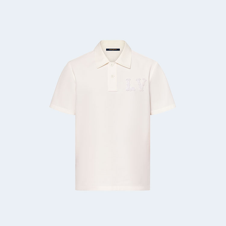 루이비통 포플린 위드 엠브로이더드 폴로 셔츠 1AFJC6