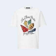 루이비통 프린티드 쇼트 슬리브드 코튼 티셔츠 1AFR48