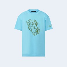 루이비통 그래픽 쇼트 슬리브드 크루넥 티셔츠 1AFPY3