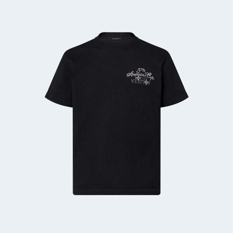 루이비통 엠벨리시드 쇼트 슬리브드 코튼 크루넥 1AFVS9