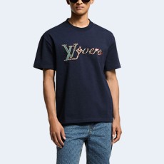 루이비통 LV 러버스 엠벨리시드 쇼트 슬리브드 티셔츠