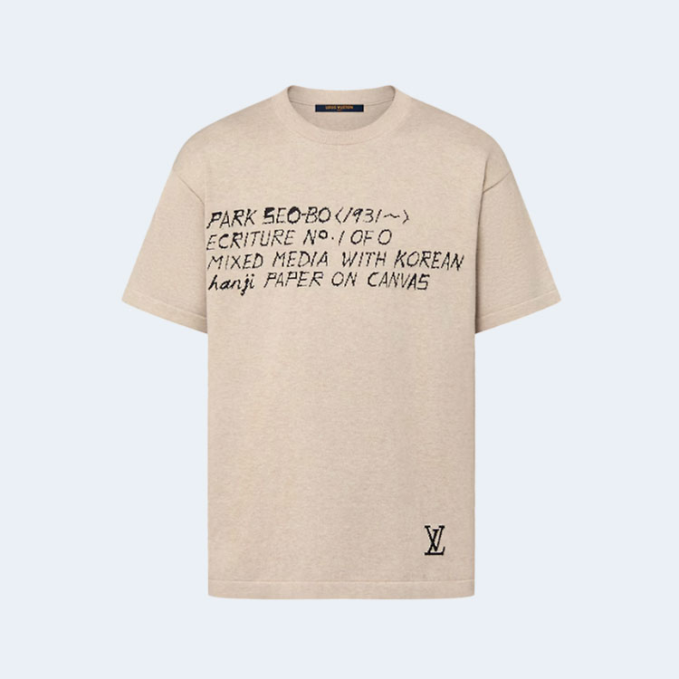 루이비통 X 박서보 울 코튼 티셔츠