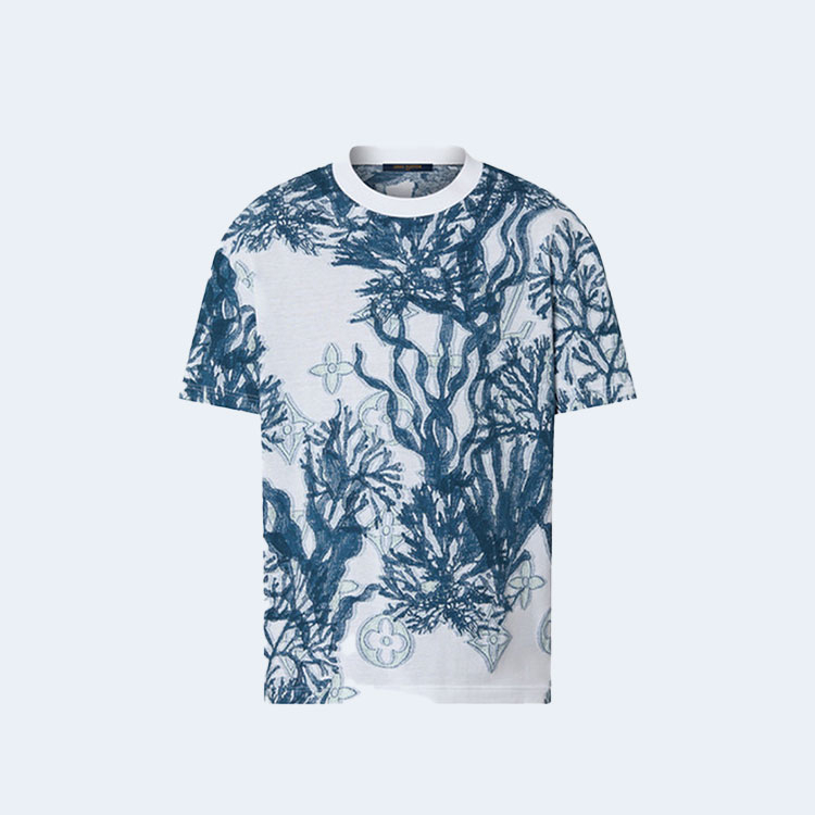 루이비통 그래픽 코튼 쇼트 슬리브 티셔츠