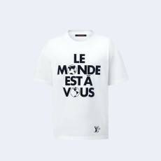 루이비통 그래픽 코튼 티셔츠 1AHCW9