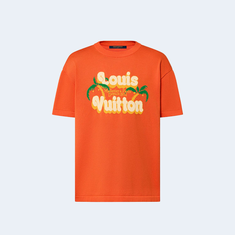 루이비통 쇼트 슬리브드 코튼 크루넥 1AFQR4