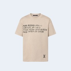 루이비통 LV x 박서보 쇼트 슬리브드 코튼 크루넥 1AFXYN