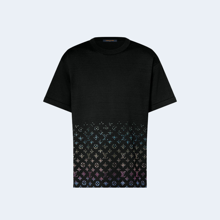 루이비통 모노그램 그라디언트 엠벨리시드 쇼트 슬리브드 크루넥 1AGTLG