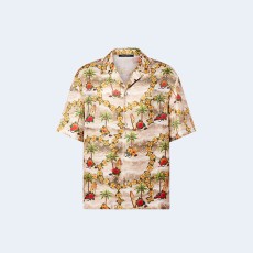 루이비통 모노그램 쇼트 슬리브드 실크 셔츠 1AFQYQ