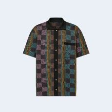 루이비통 2024 다미에 쇼트 슬리브드 코튼 니트 셔츠 1AFQR8