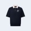 루이비통 엠브로이더드 쇼트 슬리브드 코튼 블렌드 폴로 셔츠 1AFQQJ