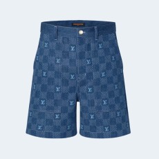 루이비통 엠브로이드 다미에 데님 쇼츠