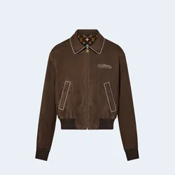 루이비통 엠브로이더드 스웨이드 카프스킨 보머 재킷