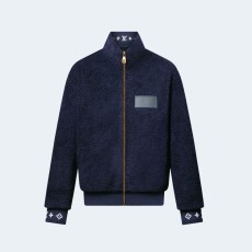 루이비통 레더 패치 플리스 블루종 1AGLXL