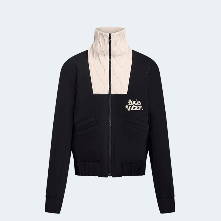 루이비통 니티드 칼라 엠브로이더드 테크니컬 블루종 1AFPU6