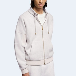 루이비통 퀼티드 텍스처드 울 블루종 화이트 1AGJXG