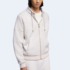 루이비통 퀼티드 텍스처드 울 블루종 화이트 1AGJXG