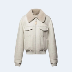 루이비통 울 블루종 위드 시어링 칼라