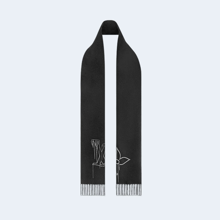 루이비통 LV 스티치 블랙 스카프