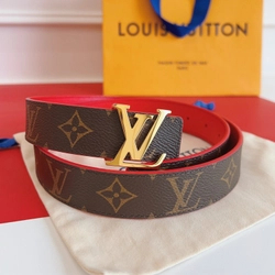 루이비통 LV 버클 모노그램 골드 벨트