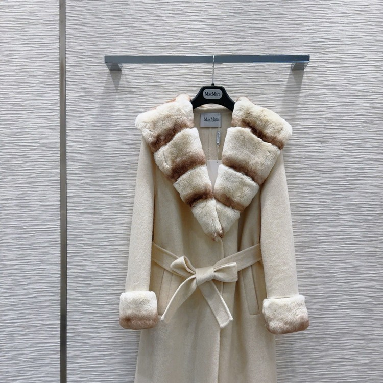 막스마라  100%캐시미어 밍크 코트