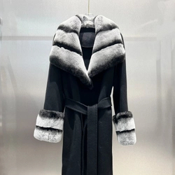 막스마라  100%캐시미어 밍크 코트