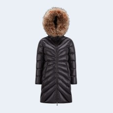 몽클레어 로고 CHANDRE 다운 롱 패딩 블랙