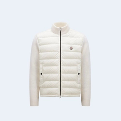 몽클레어 패딩 코튼 집업 가디건 화이트