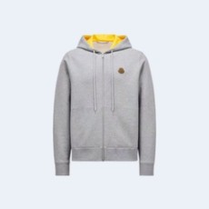 몽클레어 로고 패치 집업 후디