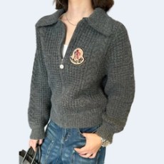 몽클레어 패치 니트 스웨터 (2color)