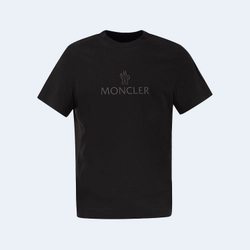 몽클레어 로고 반팔 티셔츠 블랙