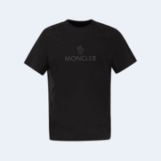 몽클레어 로고 반팔 티셔츠 블랙