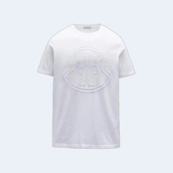 몽클레어 맥시 로고 반팔 티셔츠 화이트