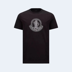 몽클레어 로고 모티브 티셔츠 블랙