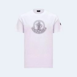 몽클레어 로고 모티브 티셔츠 화이트