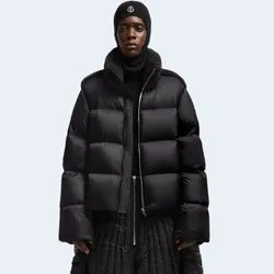 몽클레어 x 릭 오웬스 시어링 쇼트 다운 재킷