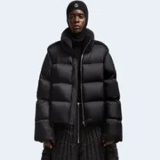 몽클레어 x 릭 오웬스 시어링 쇼트 다운 재킷