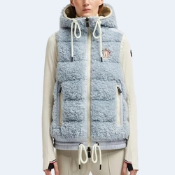 몽클레어 테디 패디드 조끼 블루