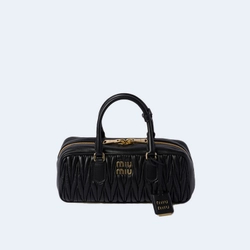 미우미우 라지 아르카디 마테라쎄 나파 가죽백 블랙