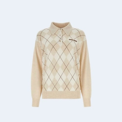 미우미우 캐시미어 니트 폴로 셔츠