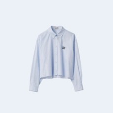 미우미우 스트라이프 코튼 셔츠