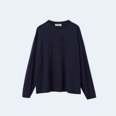 미우미우 로고 장식 코튼 블루