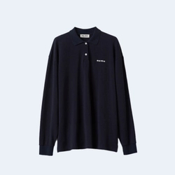 미우미우 코튼 피케 폴로 셔츠