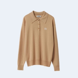 미우미우 캐시미어 니트 폴로 셔츠