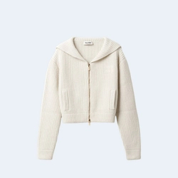 미우미우 울 캐시미어 니트 카디건