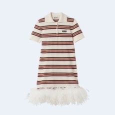 미우미우 실크 코튼 폴로 드레스