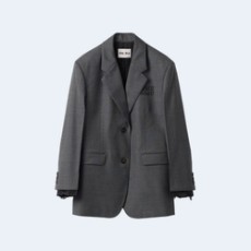 미우미우 싱글브레스트 프린스 오브 웨일스 체크 그리자유 재킷