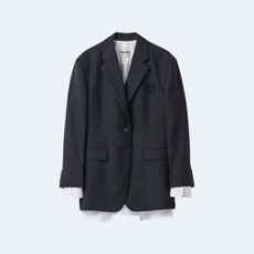 미우미우 싱글브레스트 핀스트라이프 재킷