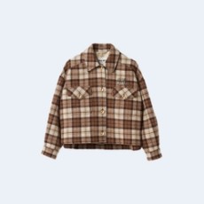 미우미우 체크 블루종 재킷