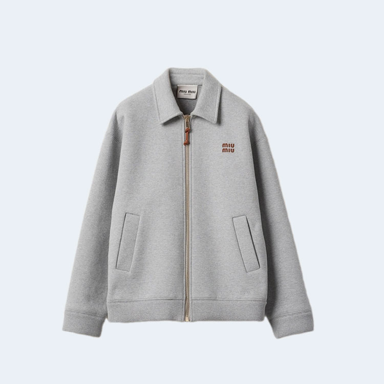 미우미우 저지 블루종 재킷